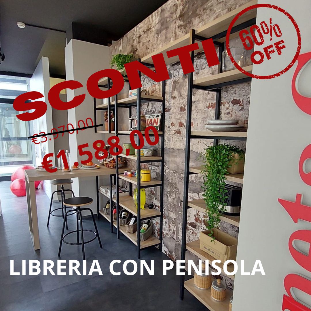 Liberia - dispensa con bancone o scrivania 