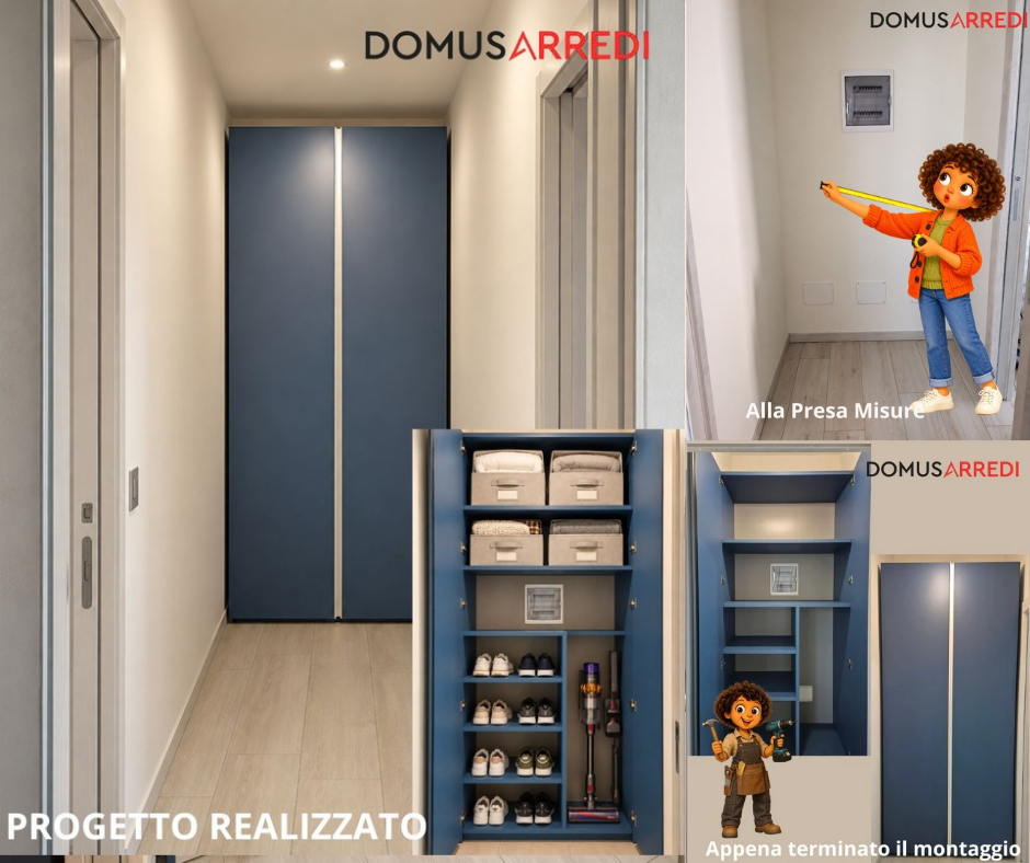 Scopri come sfruttare corridoi, nicchie e angoli inutilizzati con armadi, portascope e lavanderie