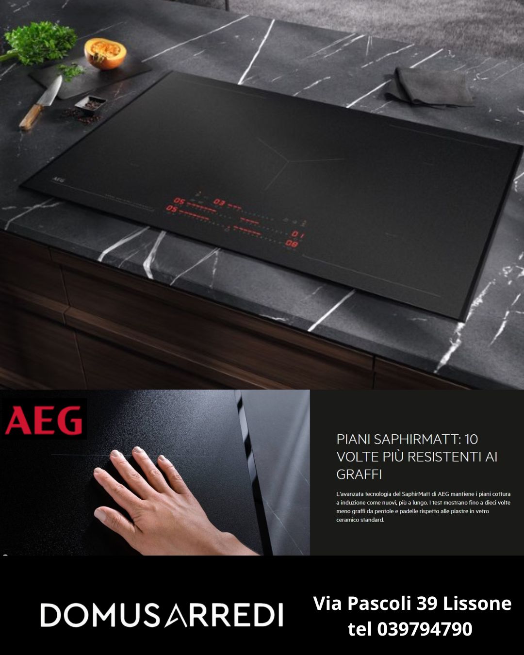 AEG PIANO INDUZIONE VETRO OPACO